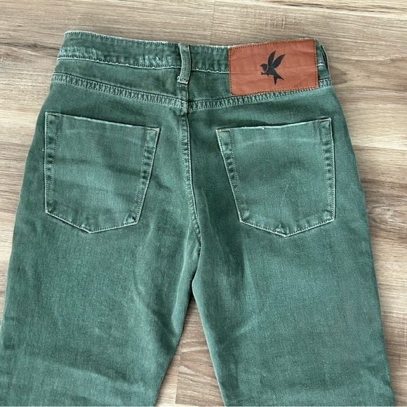 ONETEASPOON Olive Green Stud Jeans Women Size 25 - Picture 6 of 9